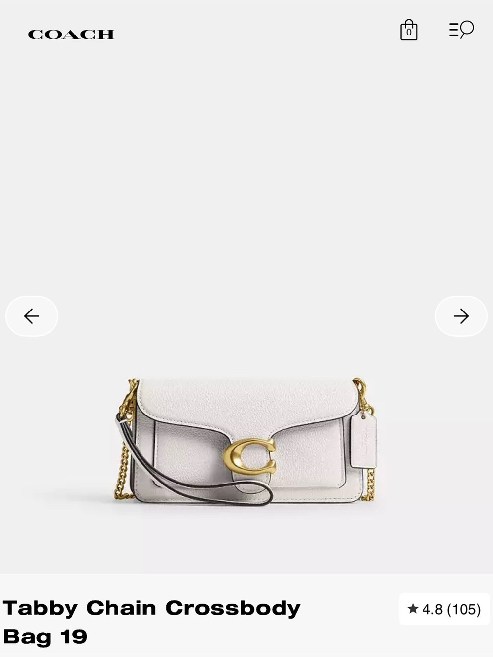 Coach Tabby Chain Crossbody Bag 19